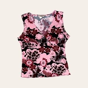 Y2K Pink Flower Tank Top